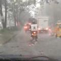 Lluvias en Bogotá: trancón en vía La Calera 